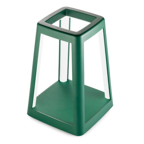 Green square open-ended waste bin holder