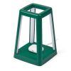 Green modern lamp with wireless charging base.