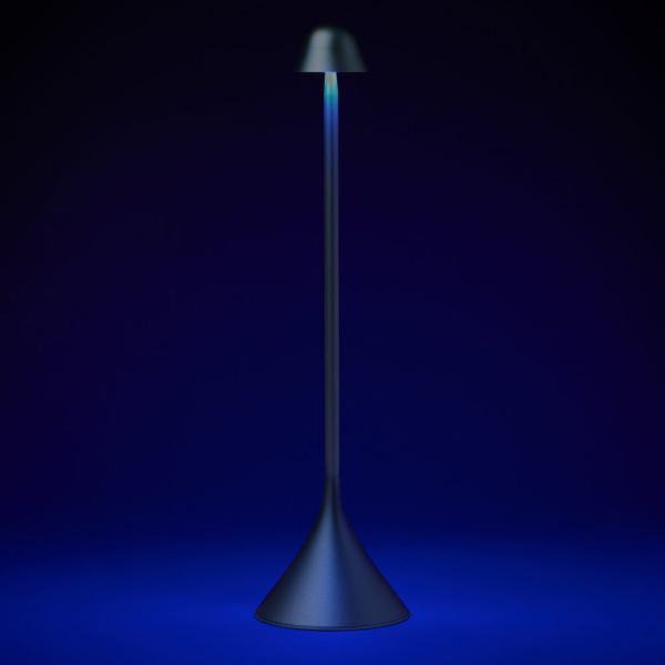 Modern floor lamp with sleek, minimalist design.
