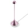 lexon steli bell infinitely pairable table lamp pink Pink modern table lamp with USB charging base.