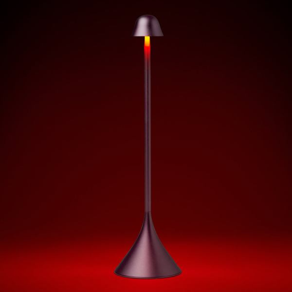lexon steli bell infinitely pairable table lamp pink Elegant red modern lamp with conical base