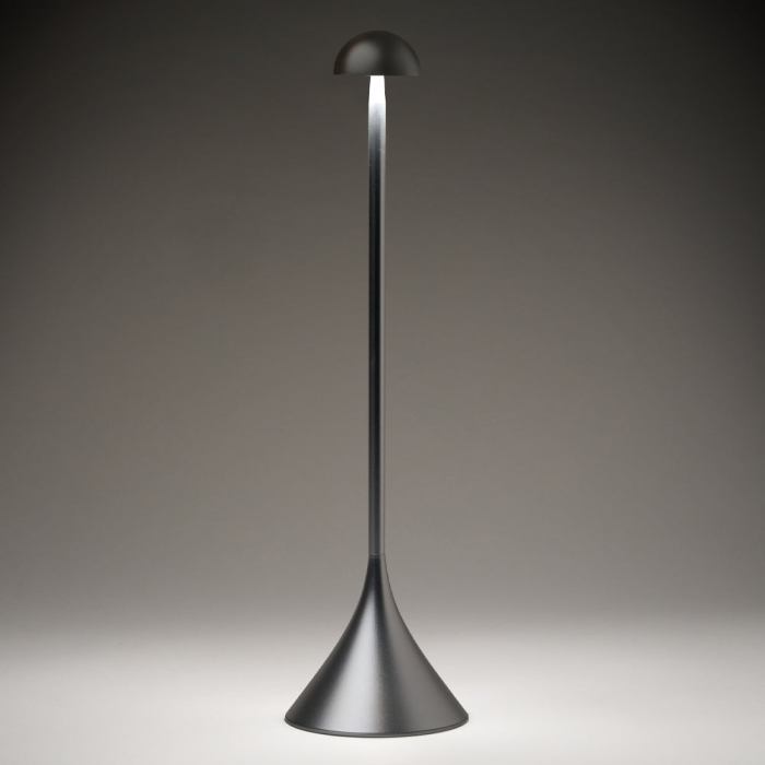 lexon steli dome infinitely pairable table lamp alu polish Modern grey floor lamp with sleek design