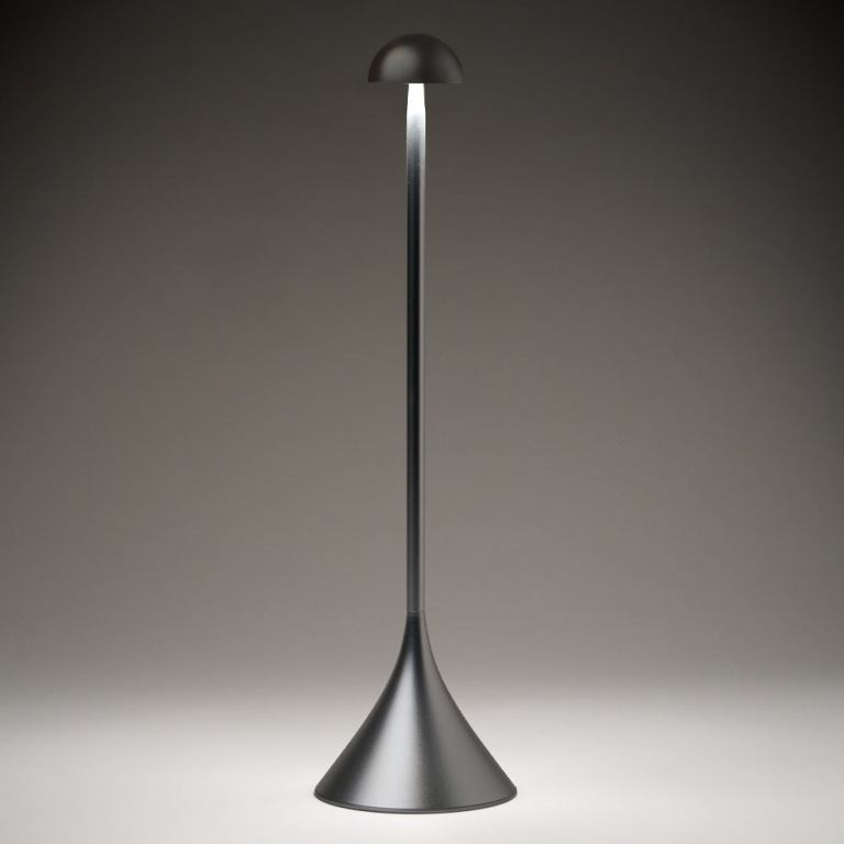 Modern grey floor lamp with sleek design