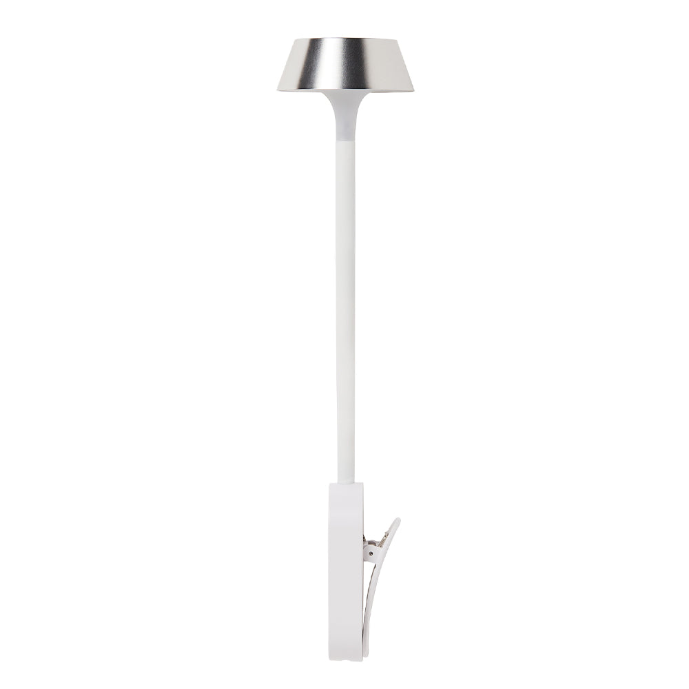 Modern white wall lamp with clip