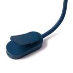 lexon mimi flexible led lamp dark blue Blue clip-on flexible reading lamp.