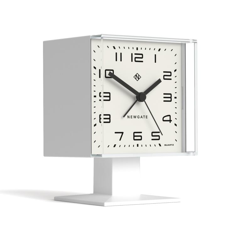 newgate victor alarm clock pebble white newgate victor alarm clock pebble white