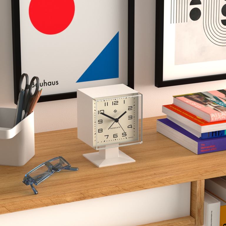 newgate victor alarm clock pebble white newgate victor alarm clock pebble white