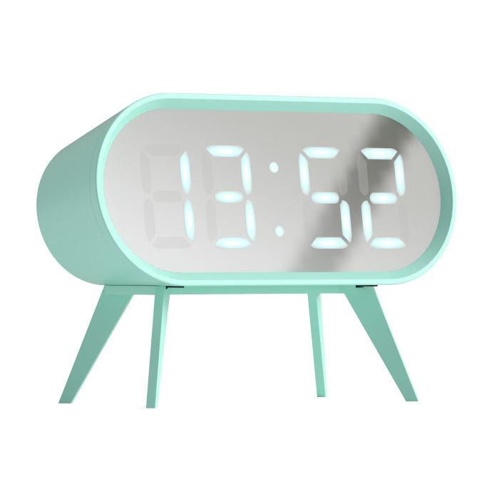 newgate space hotel cyborg led alarm clock blue