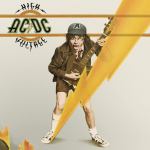ac/dc high voltage vinyl album & crosley record storage display stand