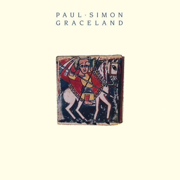 paul simon graceland vinyl album & crosley record storage display stand