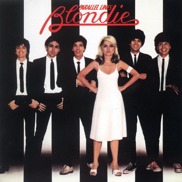 blondie parallel lines vinyl album & crosley record storage display stand