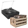 v398 vta 74 blk bsc 202508041415 00.jpg Record player and vinyl crate collection.