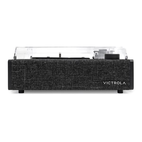 victrola eastwood ii turntable black Modern Victrola turntable with transparent cover