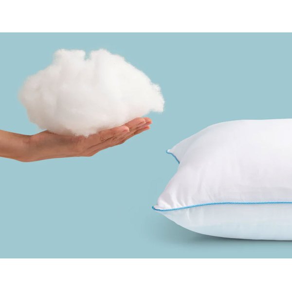 mediflow elite premium fiber water pillow 50 x 70 cm Fluffy cloud-like pillow with hand holding filling.