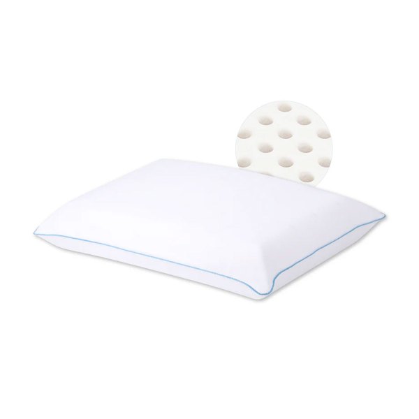 mediflow elite premium fiber memory foam water pillow 44 x 66 cm White latex pillow with breathable holes.
