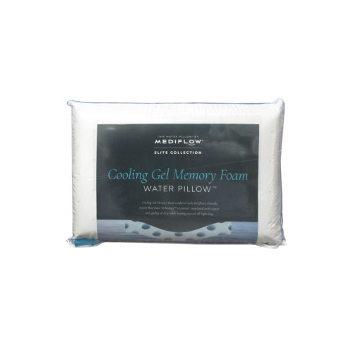 Cooling gel memory foam water pillow packaging.