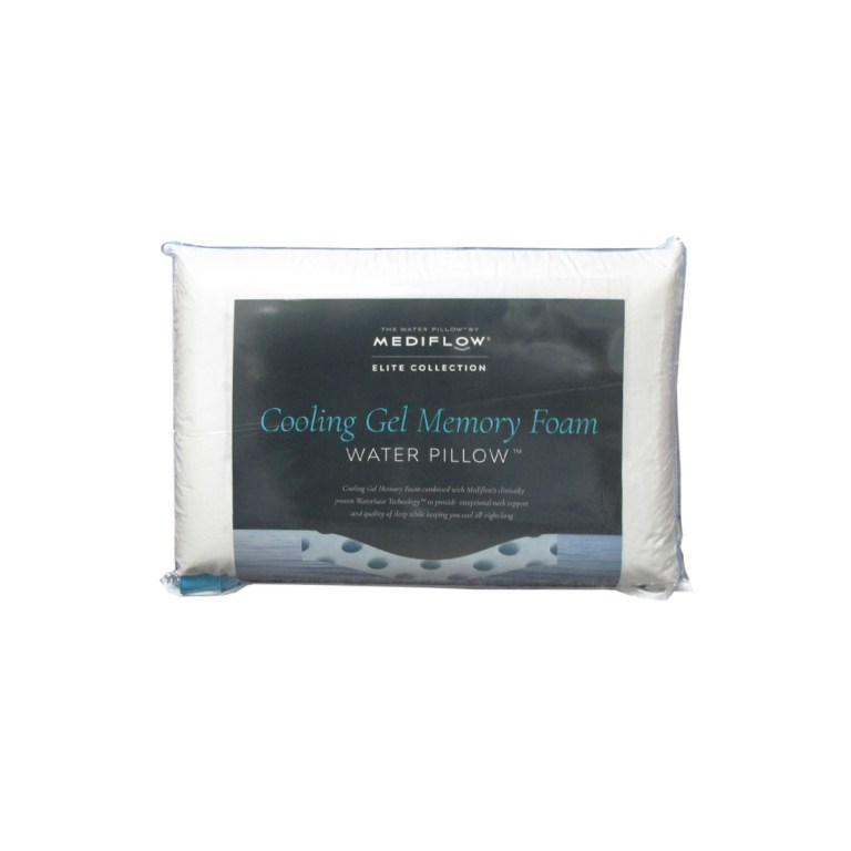 Cooling gel memory foam water pillow packaging.