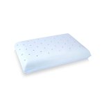 Ventilated foam pillow on white background.
