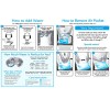 Instructions for adding water to pillow.