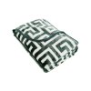 v442 idc blanket 800gsmgreekkey green ds 183891 00.jpg Soft grey fleece blanket with geometric pattern.