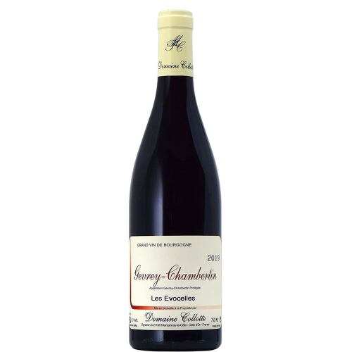 Bottle of Gevrey-Chambertin red wine, 2019 vintage.