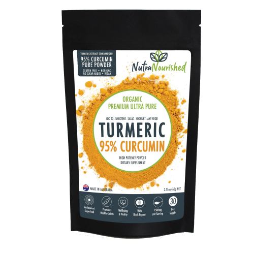 v497 curcumin pure 60 fbm 202506101608 00.jpg Organic turmeric powder with 95% curcumin content.