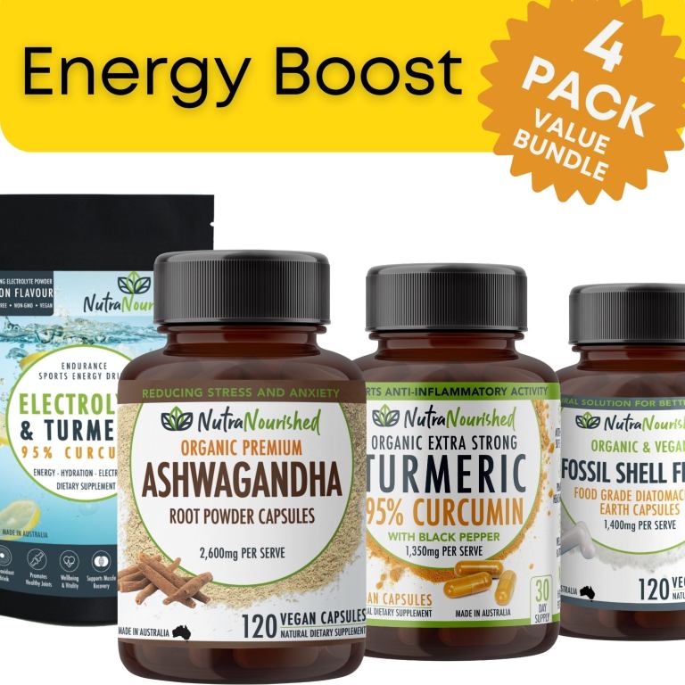 Nutra Nourished supplements bundle for energy boost.