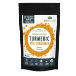 good gut health and faster recovery with fossil shell flour, curcumin, and electrolyte powder Premium turmeric powder, 95% curcumin, dietary supplement.
