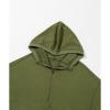moss green solid kangaroo pocket half zipper oversized hoodie 2xl Green hooded sweatshirt with a zip