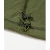 moss green solid kangaroo pocket half zipper oversized hoodie 2xl Green drawstring detail on fabric edge.