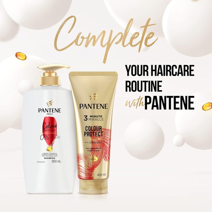 3x pantene 400ml 3 minute miracle colour w oxiblock intensive conditioner Pantene haircare products for colour protection.