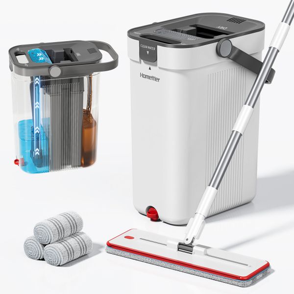 v563 75255 202508210810 00.jpg Mop with bucket and three cleaning pads.