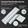 premium microfiber flat mop bucket set w/ clean & dirty water separation 360 degree white Custom thick microfiber mop pads for efficient cleaning.