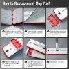 premium microfiber flat mop bucket set w/ clean & dirty water separation 360 degree white Step-by-step guide to replacing a mop pad.