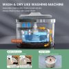 Automatic mop bucket separates clean and dirty water.