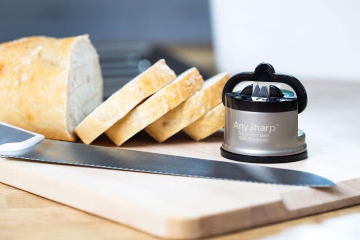 any sharp pro worlds best knife sharpener for knives blades scissors AnySharp Pro Knife Sharpener with Suction Grip Cup