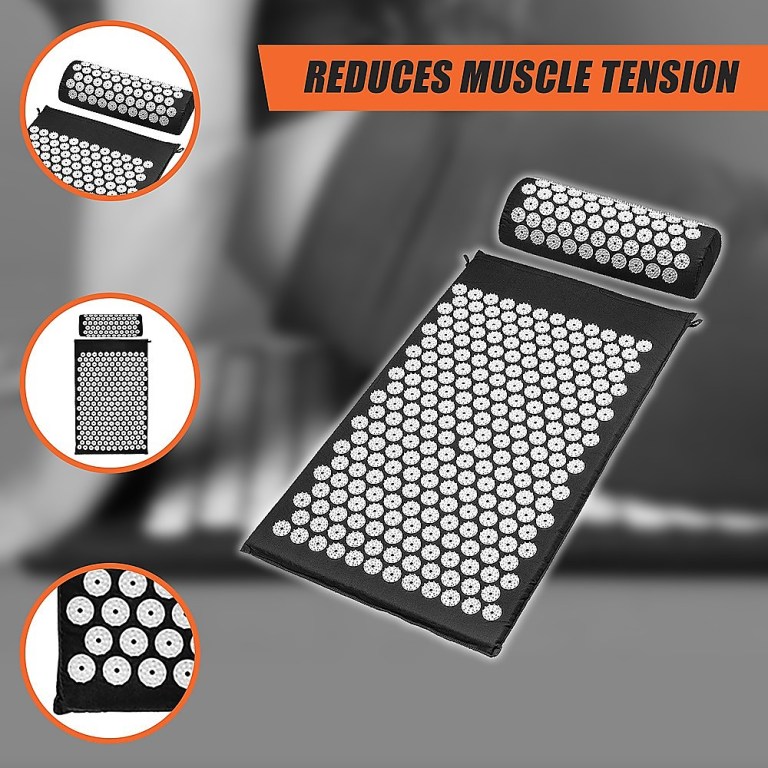 massage acupressure yoga mat with pillow sit mats cut pain stress soreness massage acupressure yoga mat with pillow sit mats cut pain stress soreness