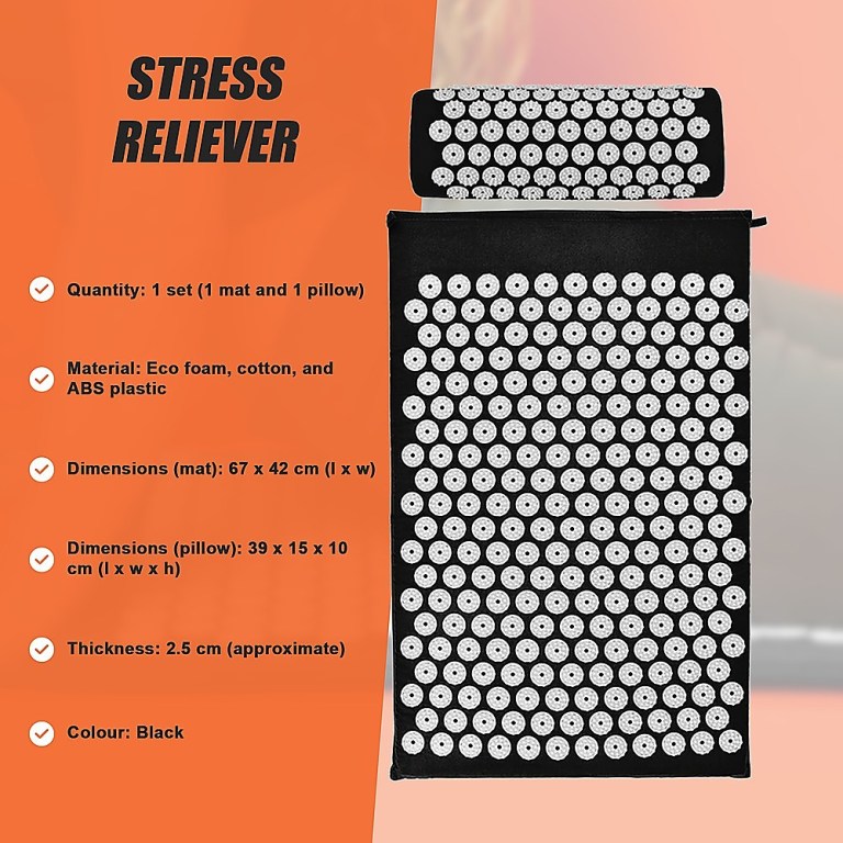 massage acupressure yoga mat with pillow sit mats cut pain stress soreness massage acupressure yoga mat with pillow sit mats cut pain stress soreness