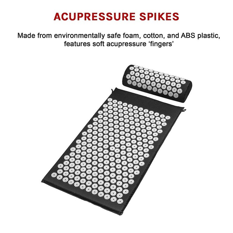 massage acupressure yoga mat with pillow sit mats cut pain stress soreness massage acupressure yoga mat with pillow sit mats cut pain stress soreness
