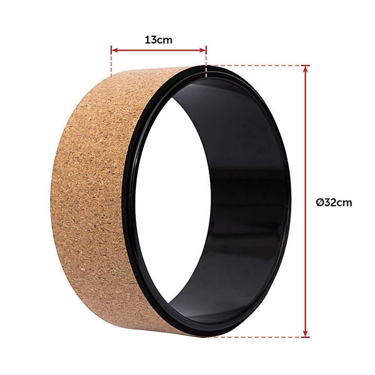 yoga pilates wheel cork circle prop back chest hips abdomen stretch roller