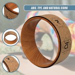 yoga pilates wheel cork circle prop back chest hips abdomen stretch roller