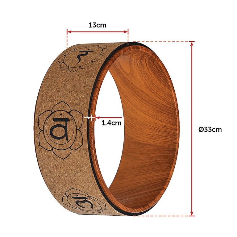 yoga pilates wheel cork circle prop back chest hips abdomen stretch roller