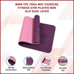 8mm tpe yoga mat exercise fitness gym pilates non slip dual layer 8mm tpe yoga mat exercise fitness gym pilates non slip dual layer