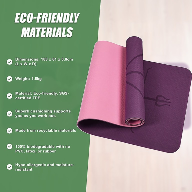 8mm tpe yoga mat exercise fitness gym pilates non slip dual layer 8mm tpe yoga mat exercise fitness gym pilates non slip dual layer