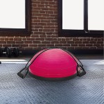 yoga balance trainer exercise ball for arm, leg, core workout with pump, 2 resistance bands