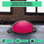 yoga balance trainer exercise ball for arm, leg, core workout with pump, 2 resistance bands