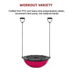 yoga balance trainer exercise ball for arm, leg, core workout with pump, 2 resistance bands