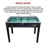 Compact foosball table with football graphics.
