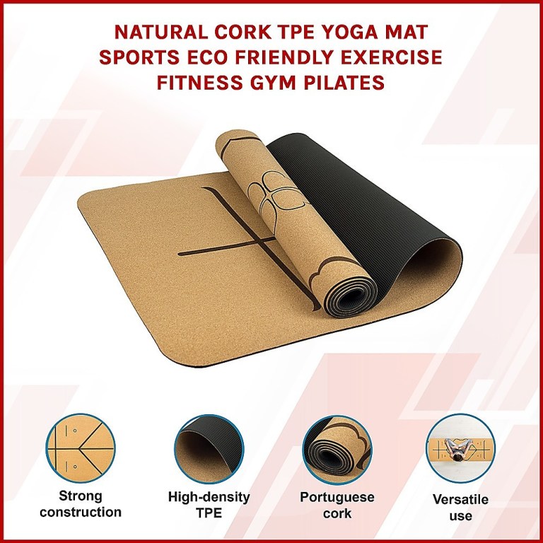 natural cork tpe yoga mat sports eco friendly exercise fitness gym pilates natural cork tpe yoga mat sports eco friendly exercise fitness gym pilates