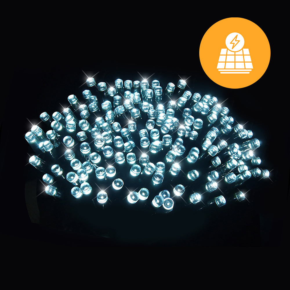 Bright LED lights forming a glowing arc pattern.
